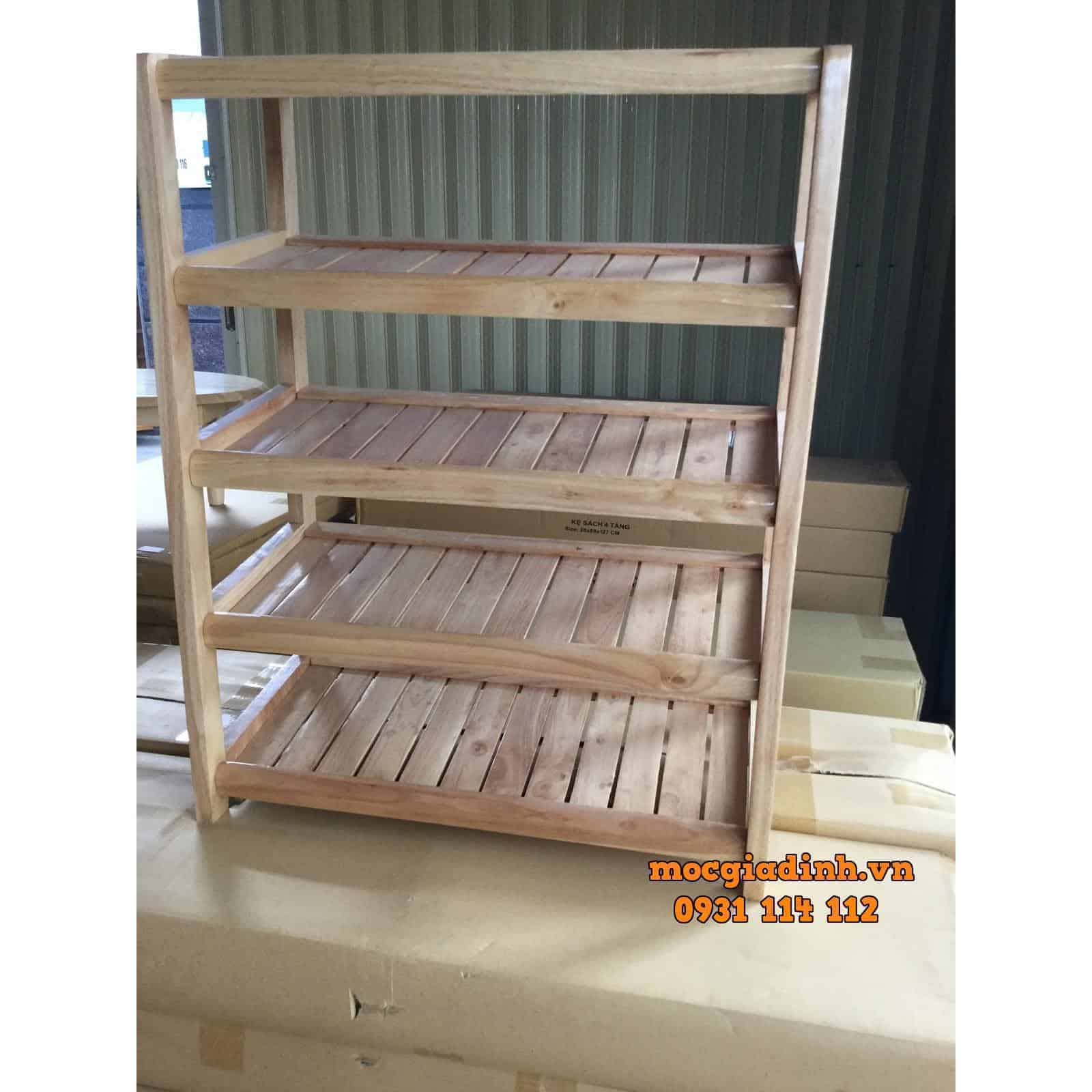KỆ DÉP GỖ CAO SU - KDS04 2 KỆ DÉP GỖ CAO SU - KDS04