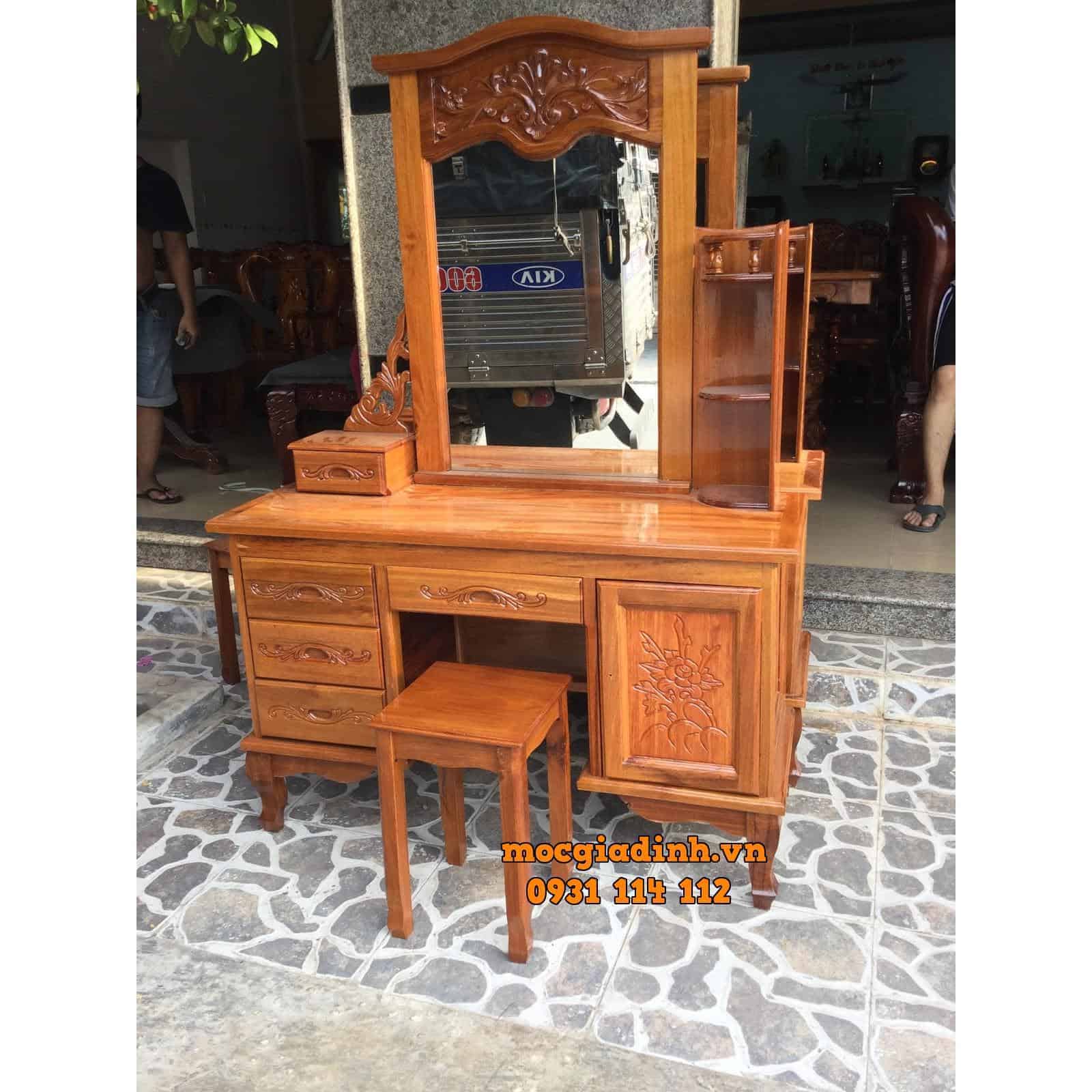 BÀN TRANG ĐIỂM GỖ CĂM XE VUÔNG - BTCV01 1 BÀN TRANG ĐIỂM GỖ CĂM XE VUÔNG - BTCV01