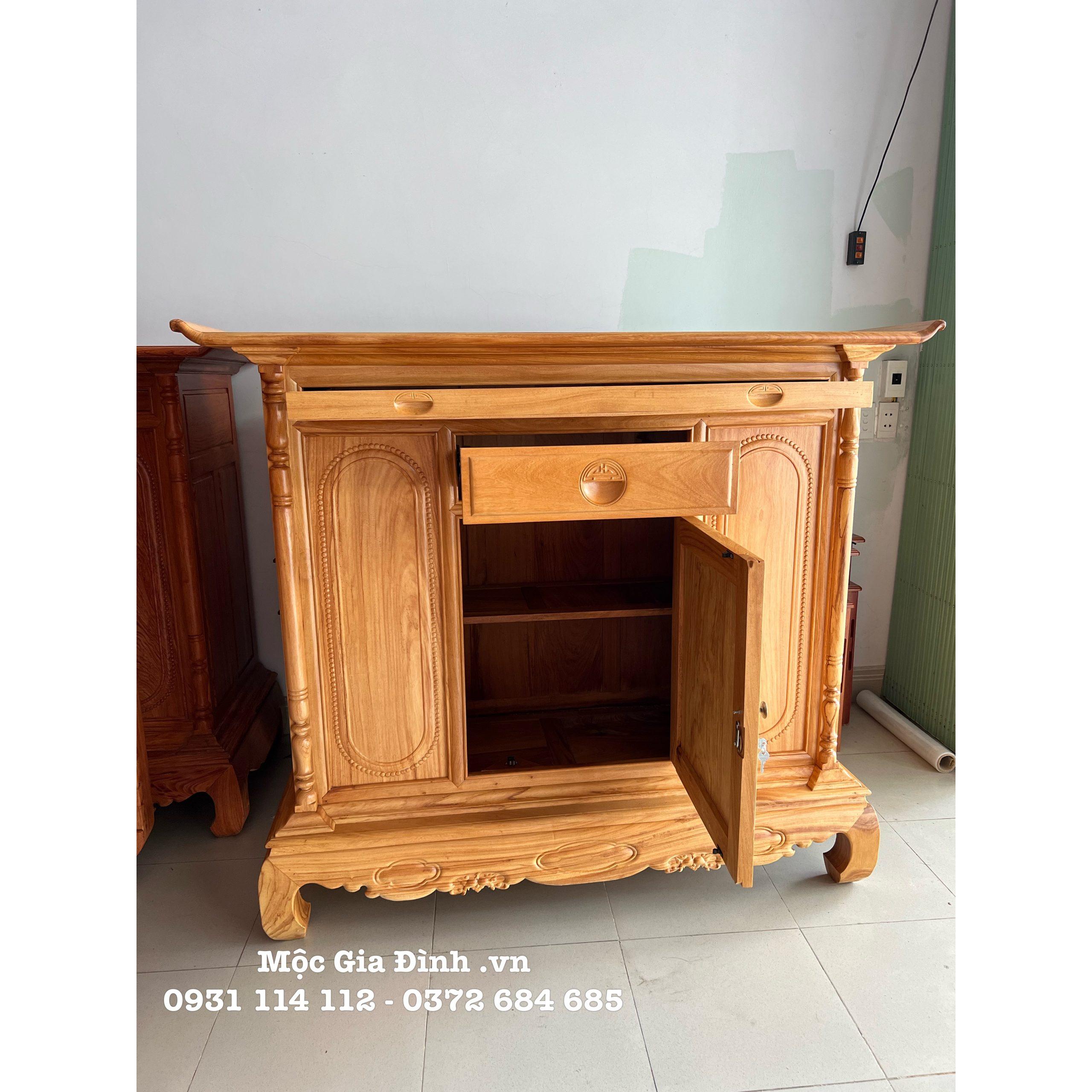 Tủ thờ Gõ chữ Phúc 153 tháo lắp
