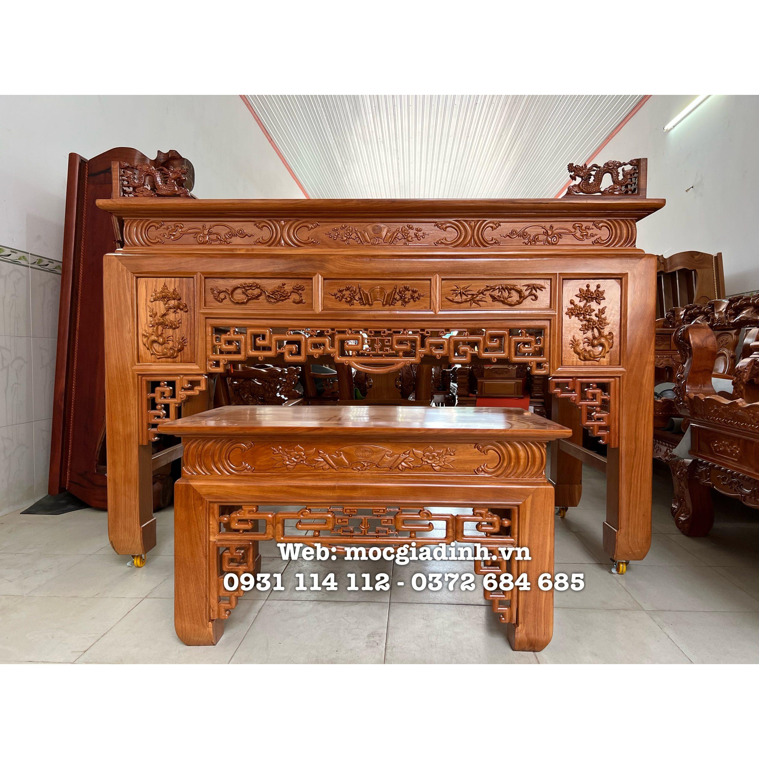 21911ECF-1188-43E3-A53D-D7697699E6ED Sập thờ Gia Tiên gỗ Gõ Đỏ tháo lắp