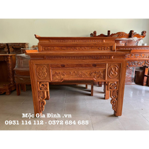 Bàn thờ gia tiên Nhị Cấp Cẩm Lai Nam Phi 153cm