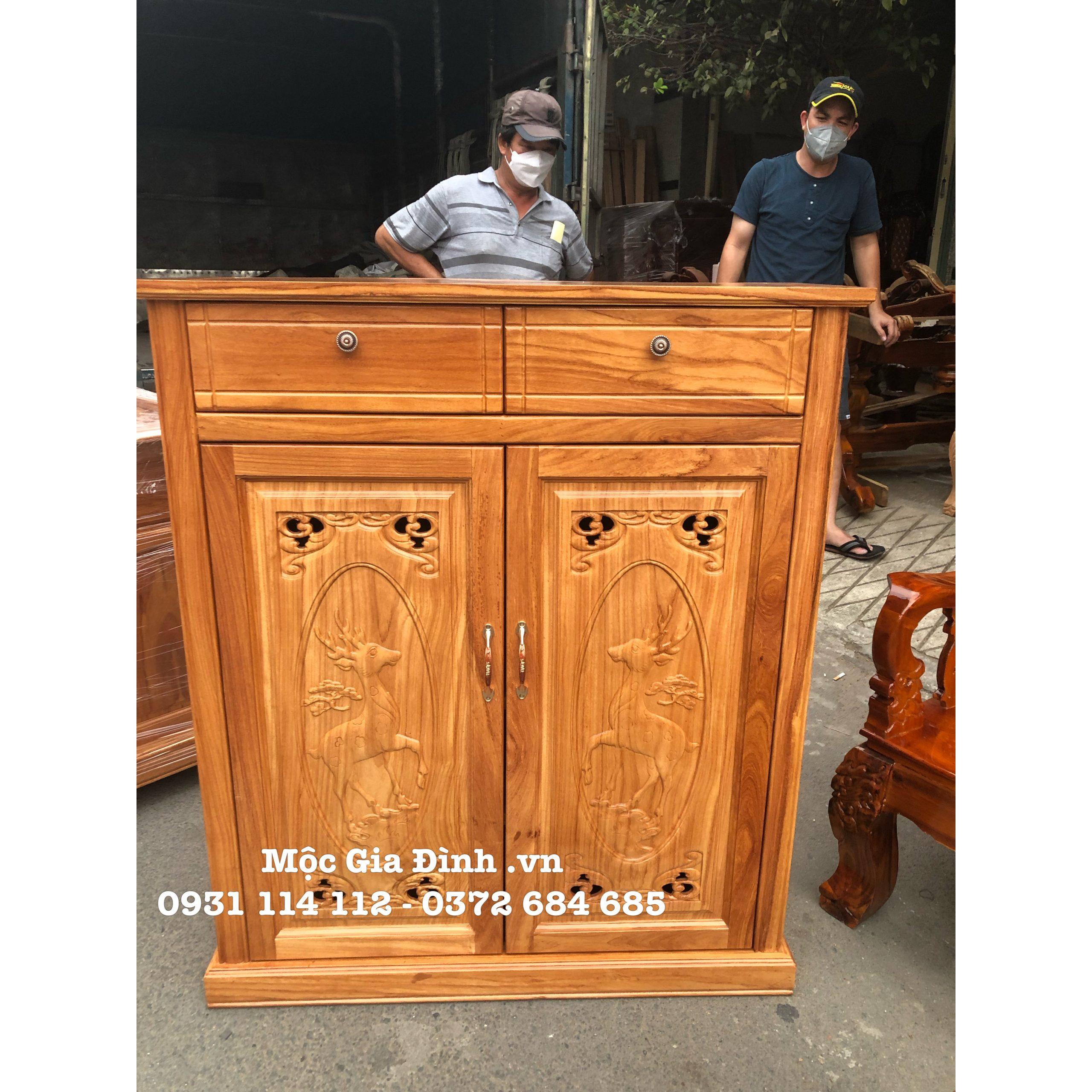 Tủ dép Gõ hiện đại 2 cánh