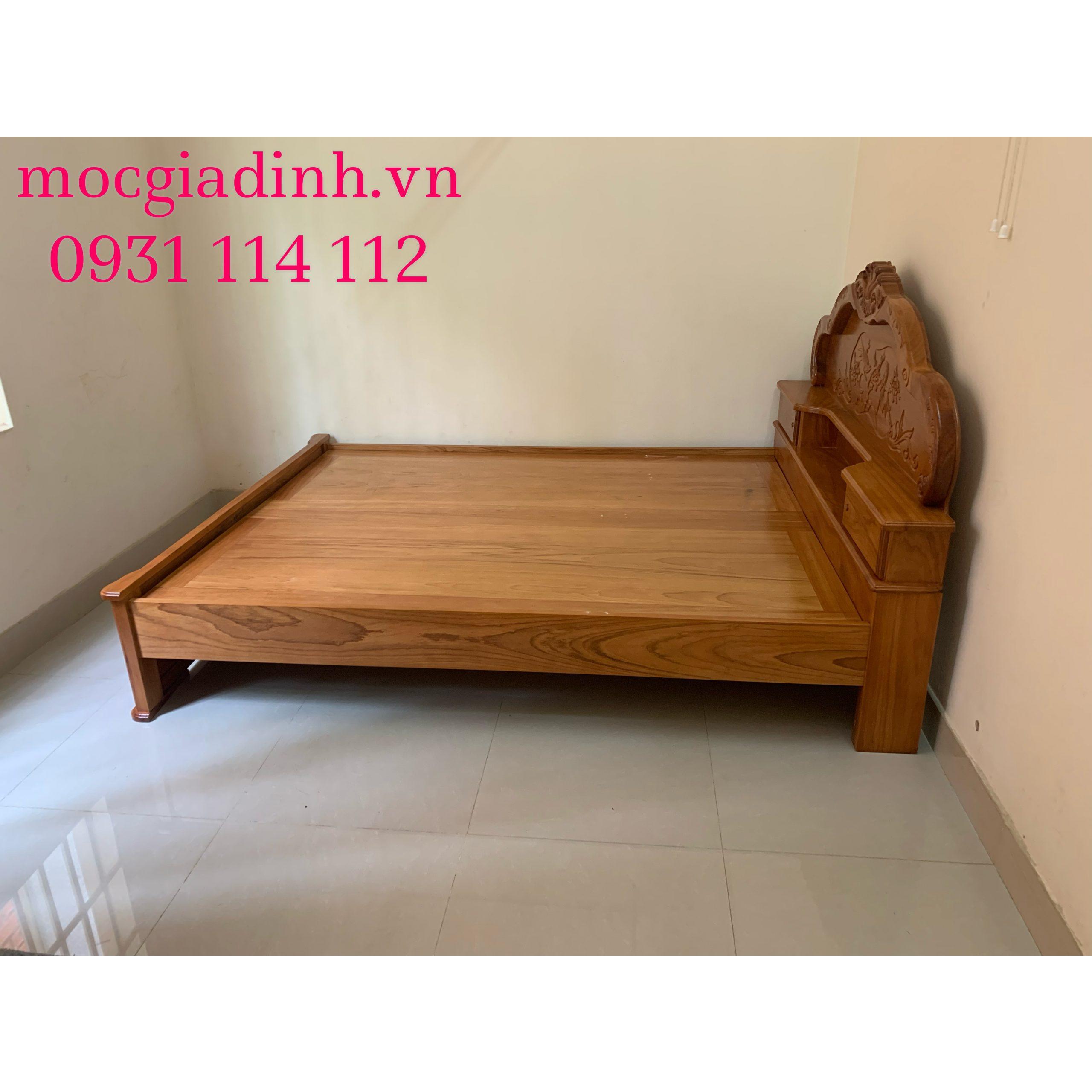 Giường Gõ Đỏ Uyên Ương