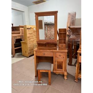 Bàn trang điểm gỗ gõ đỏ tự nhiên