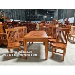 Bàn ăn gỗ gõ 7 nan