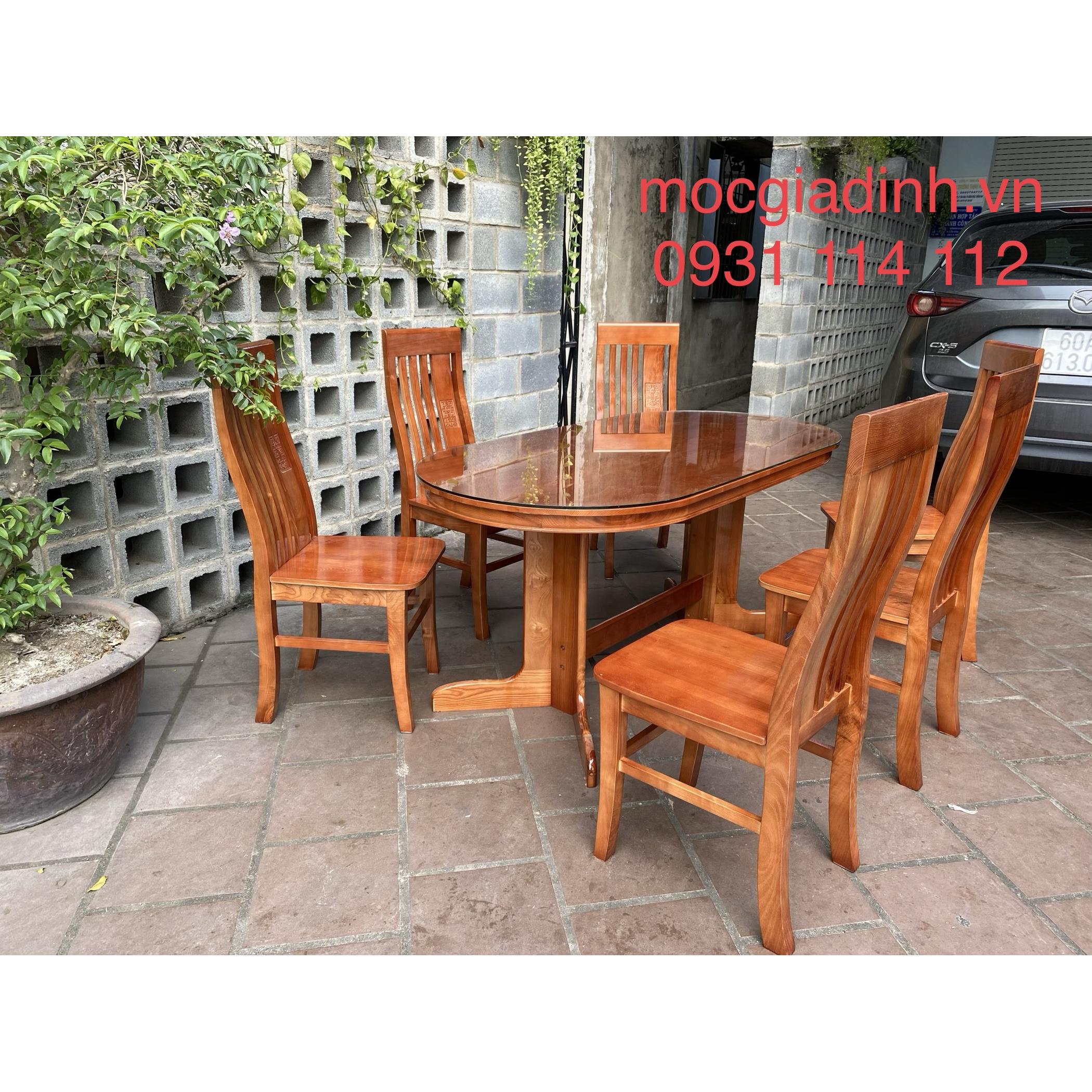 E18A5D83-5664-4804-AB8C-75EC7A63DD8D Bàn ăn gỗ sồi pháp 6 ghế