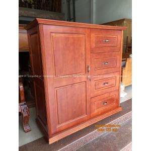 Tủ quần áo trẻ em gỗ thông màu