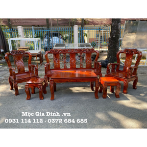 Bộ bàn ghế Triện Tràm tay 8