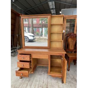 Bàn trang điểm Gõ vuông lớn cửa lùa