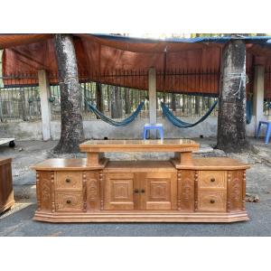 Kệ tivi Sồi vát góc