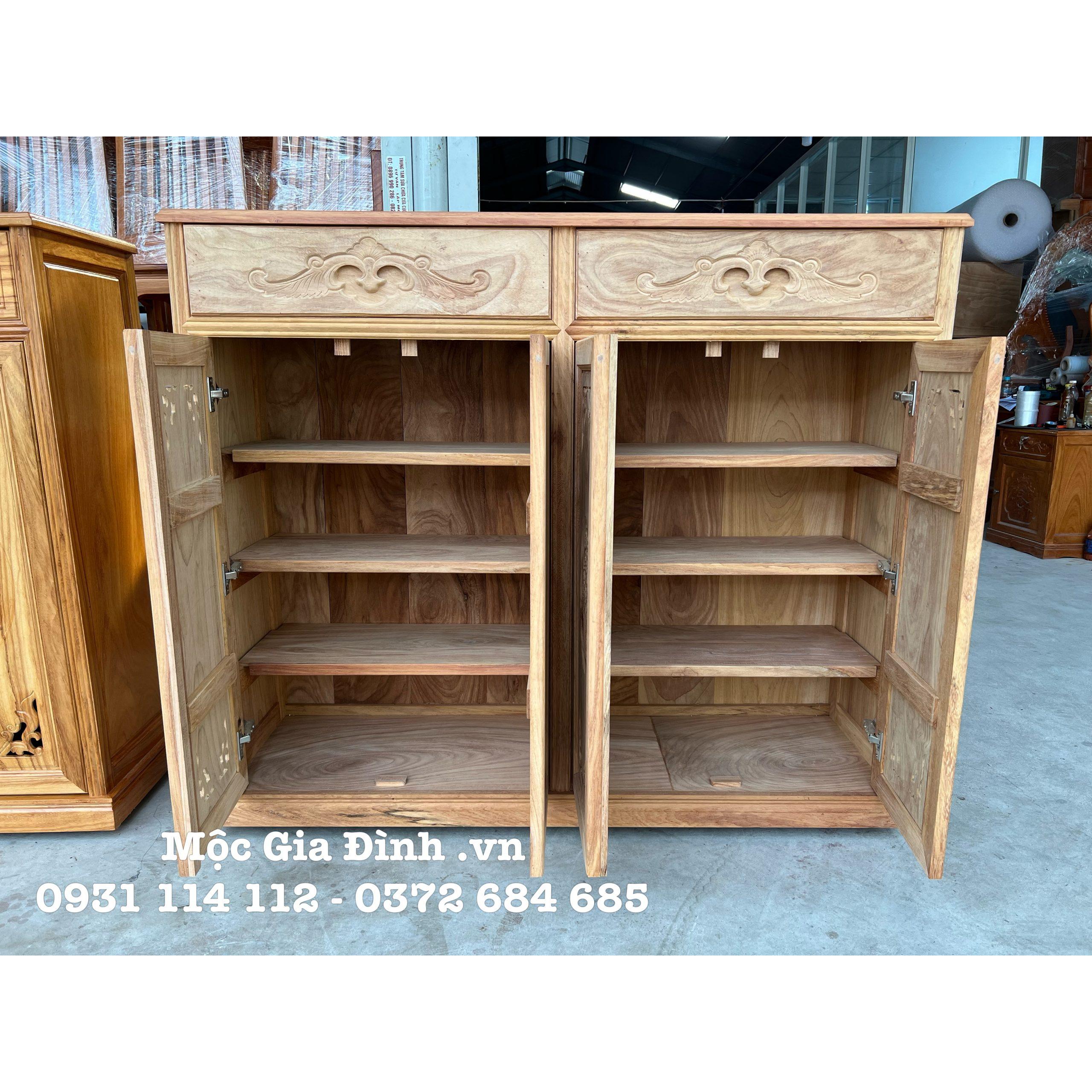 Tủ dép Gõ Đỏ Hoa Hồng gỗ quý