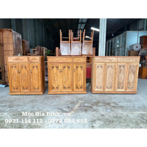 Tủ dép Gõ Đỏ Hoa Hồng