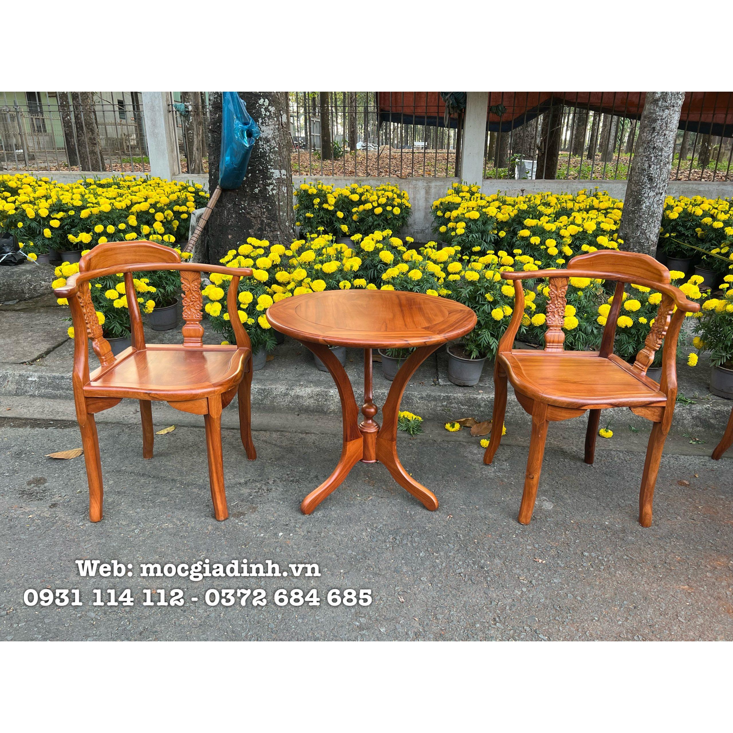 542BCB67-C090-4A7E-AD8A-1C6F3A3386F4 Bàn Trà gỗ Gõ Đỏ 2 ghế