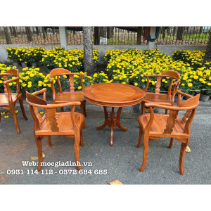 Bàn Trà gỗ Gõ Đỏ 4 ghế