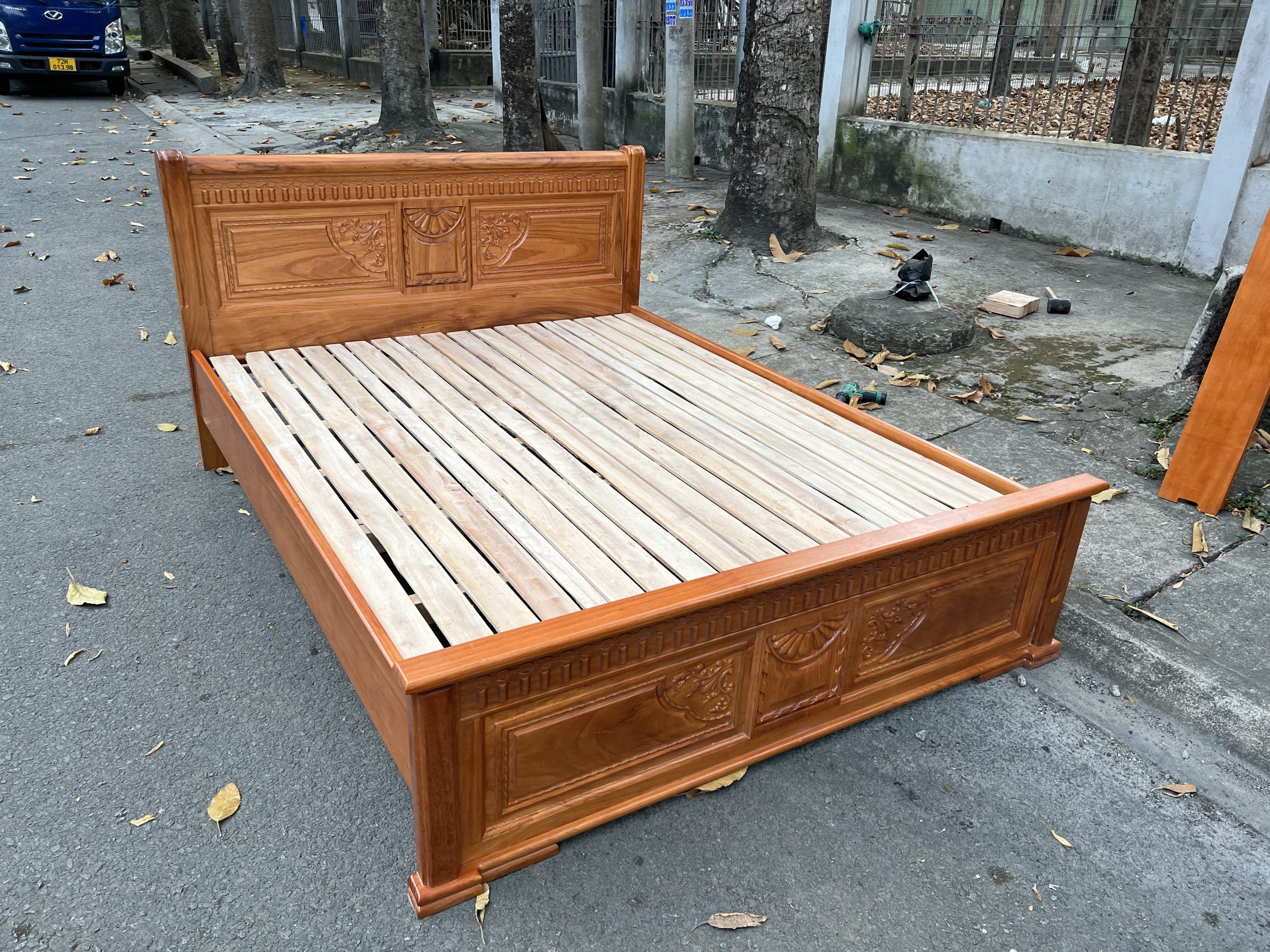 ADF8DE0E-C0F2-45D5-9485-69C5ED595650 Giường Gõ Đỏ Bông Đối cao cấp