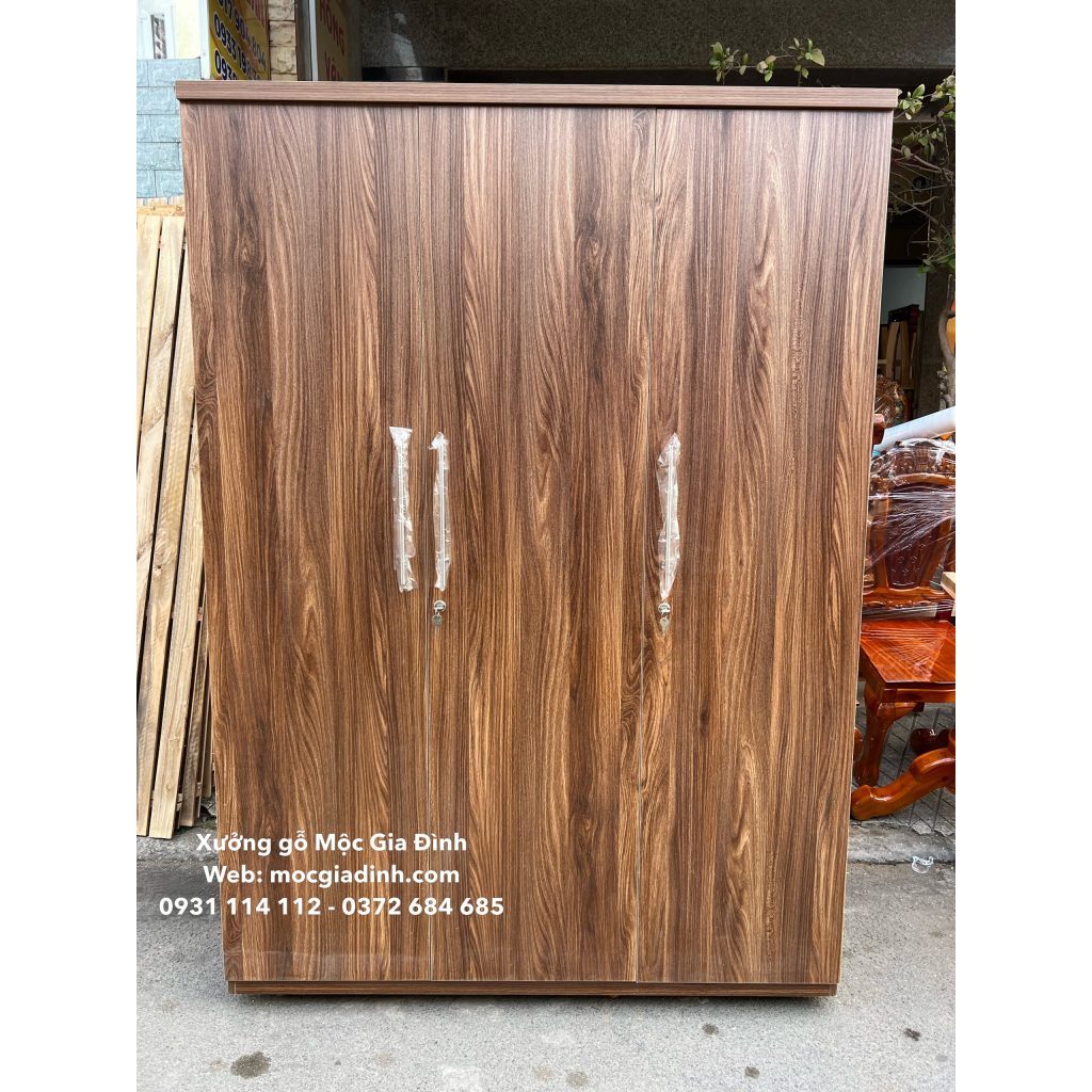 Tủ áo 1m4 màu óc chó