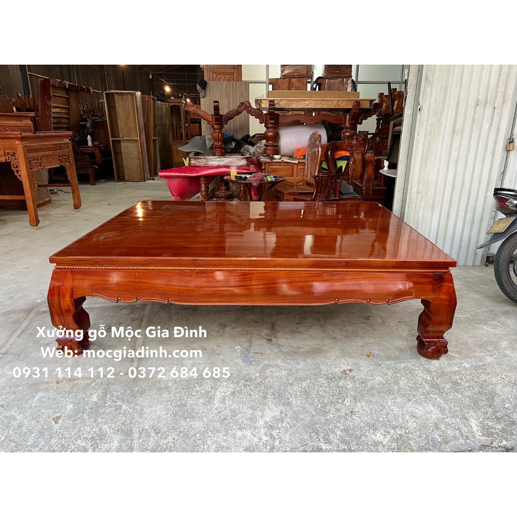 Li văng - Chiếu ngựa gỗ Xoan 3 tấm cho phòng thờ