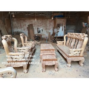 salon gỗ gõ minh quốc đào chim tay tay nghê khối