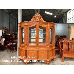 tủ rượu vip gỗ gõ