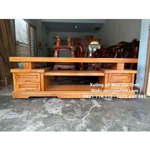 Kệ tivi Gỗ Gõ Đỏ 4 hộc cao cấp