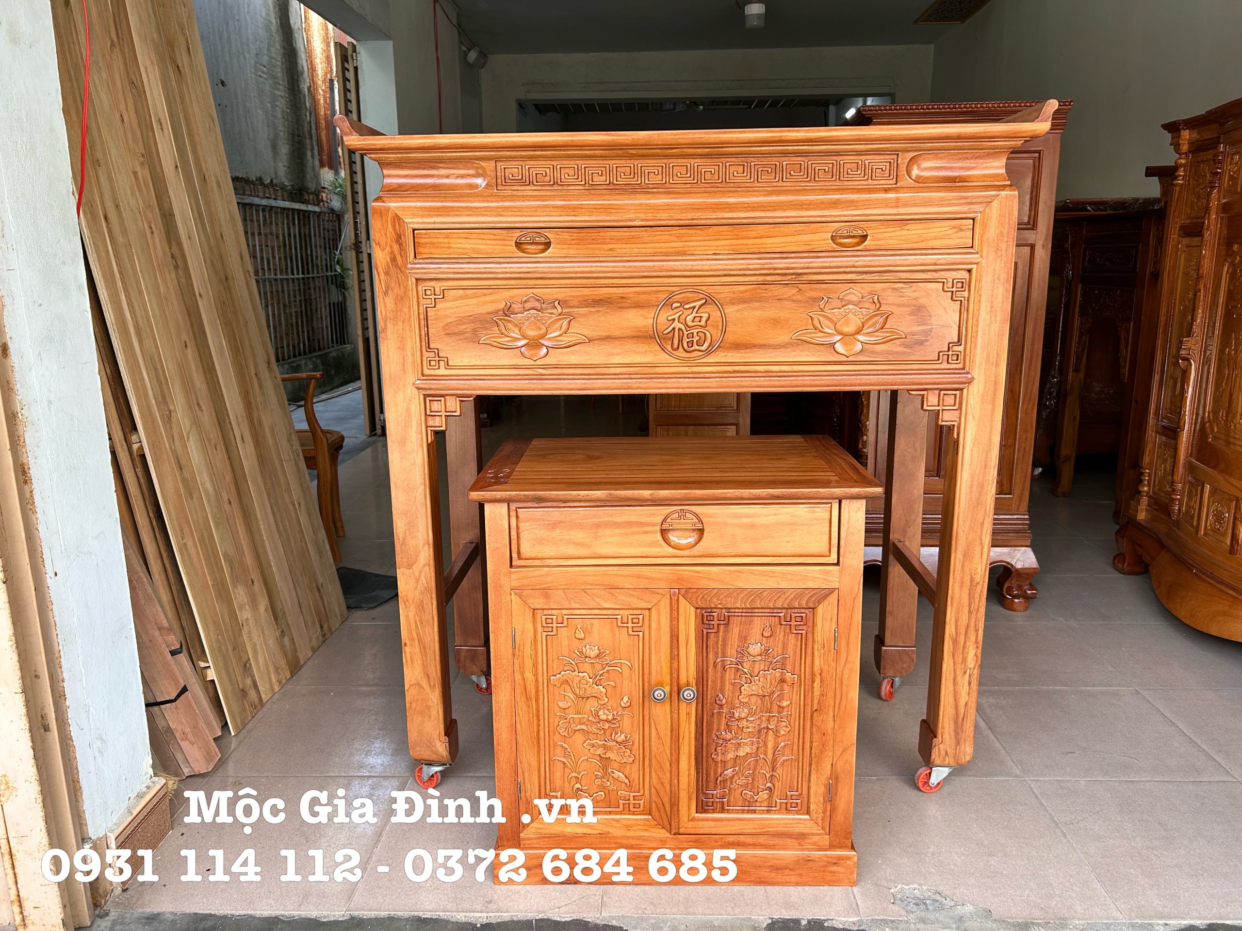 1423C8C7-20C7-4E89-8901-56C8464480AF Bàn thờ gia tiên Liên Đăng 1.27m