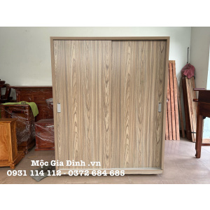 Tủ quần áo Cửa Lùa MDF Lõi Xanh hiện đại