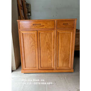 Tủ dép Gõ Đỏ Cánh Trơn