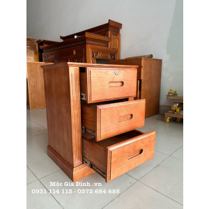 Tủ đầu giường Sồi 3 ngăn ngăn kéo ẩn