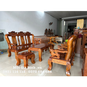 Bộ bàn ghế Tràm Nghê Đỉnh tay 12