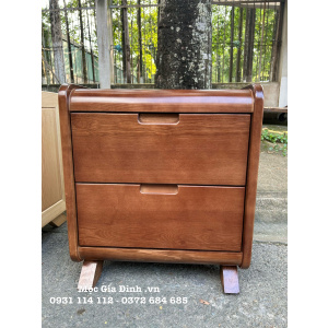 Tủ đầu giường Sồi Ngăn Ẩn màu óc chó tiện lợi