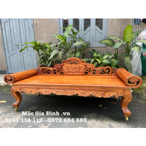 Phương kỷ Gõ Đỏ mặt nguyên tấm 3cm để nghỉ ngơi