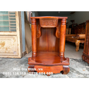 Bàn thờ Thần Tài Gỗ Tràm cột trơn- 60*60*88 cao cấp
