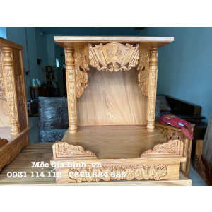 Bàn thờ Phật Gõ Đỏ Chạm Rồng