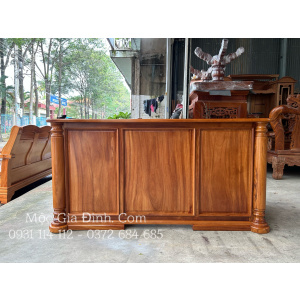 Bàn làm việc Gõ Đỏ Trám Thẳng cho sếp