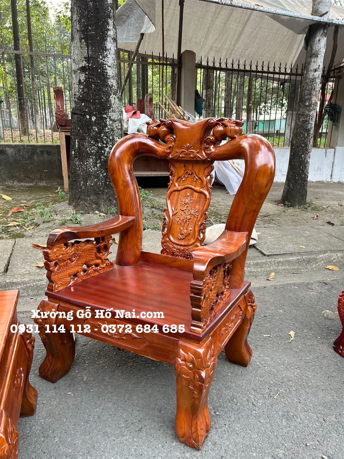 bộ bàn ghế gỗ tràm tay 12 đẹp