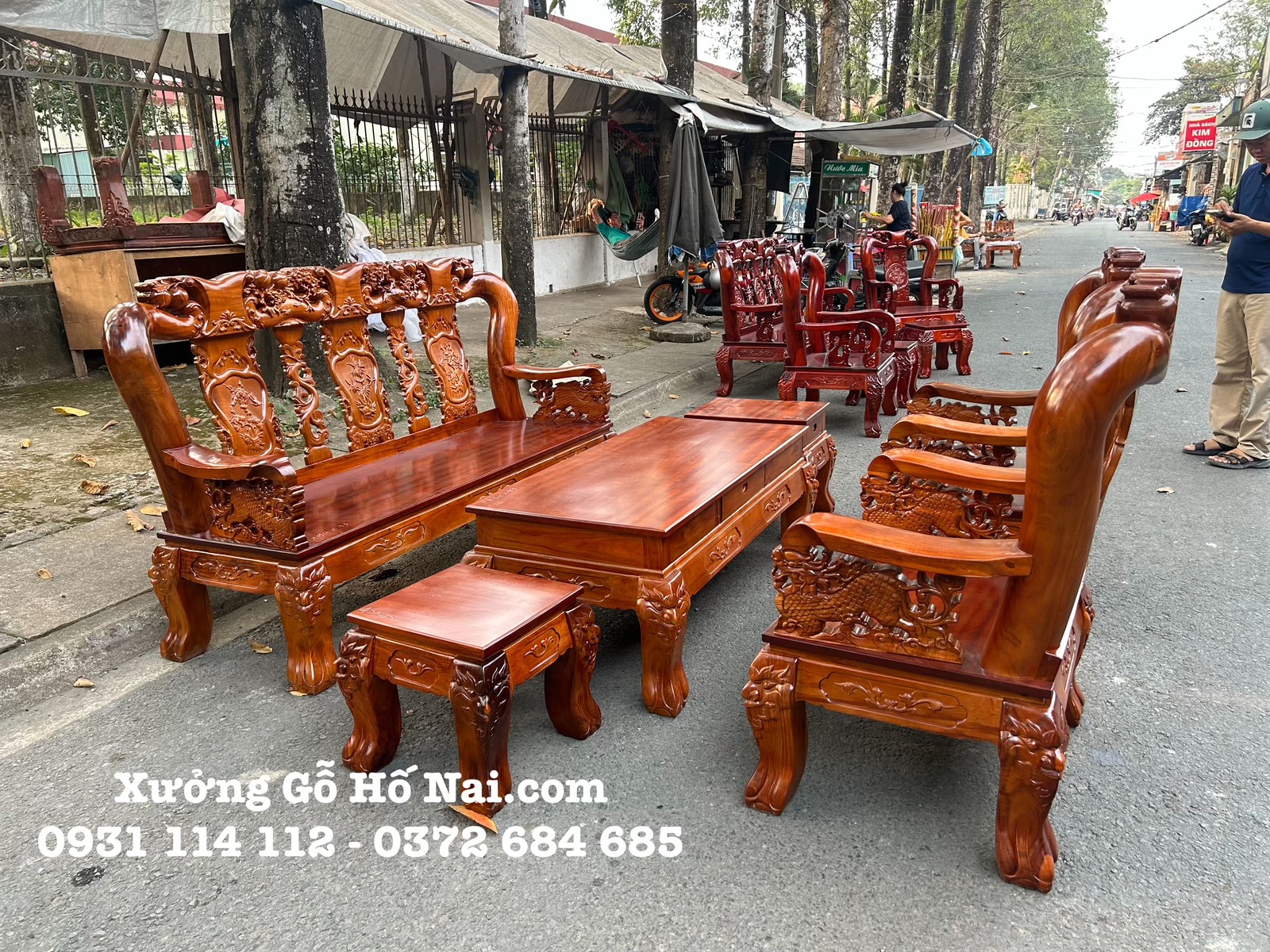 bộ bàn ghế gỗ tràm đẹp