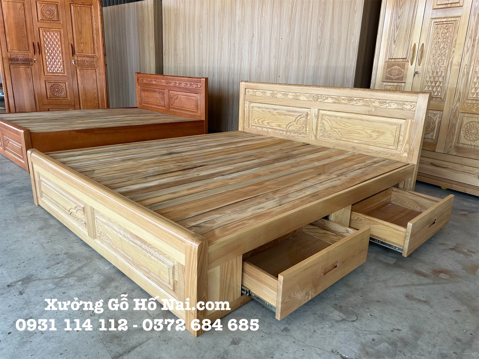eZy Watermark_22-02-2024_03-10-26-4440PM Giường ngủ Sồi Pháp hộc kéo tháo lắp