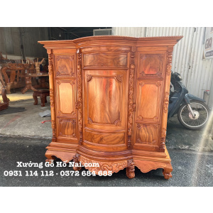 tủ thờ gõ đỏ phệ trơn miền nam