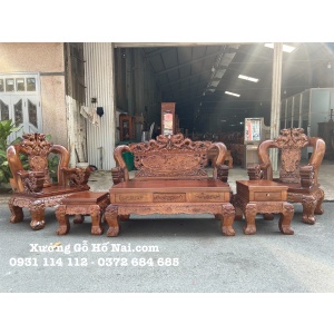 Bàn ghế gỗ Tràm Rừng Bát Tiên Tay Nghê khối 16