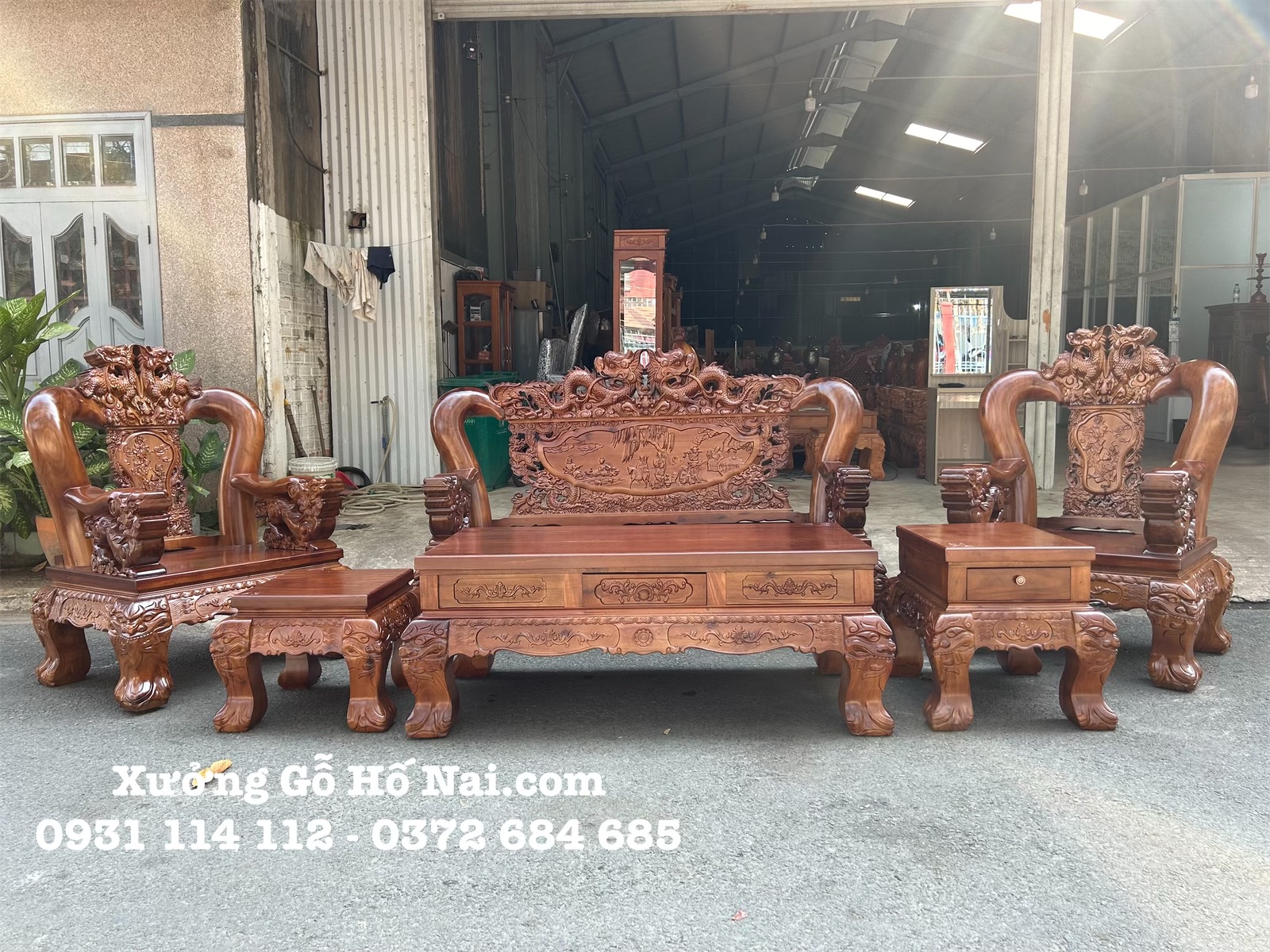 eZy Watermark_04-03-2024_03-17-20-4480PM Bàn ghế gỗ Tràm Rừng Bát Tiên Tay Nghê khối 16