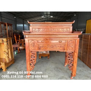 Bàn thờ gia tiên Nhị Cấp Hương Đá 127cm