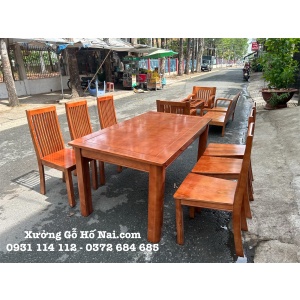 Bàn ăn Sồi Pháp Nan 6 ghế