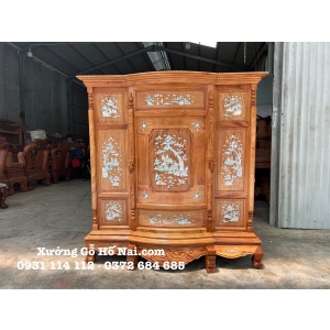 Tủ thờ Gõ Đỏ 6 chân Cẩn Trai