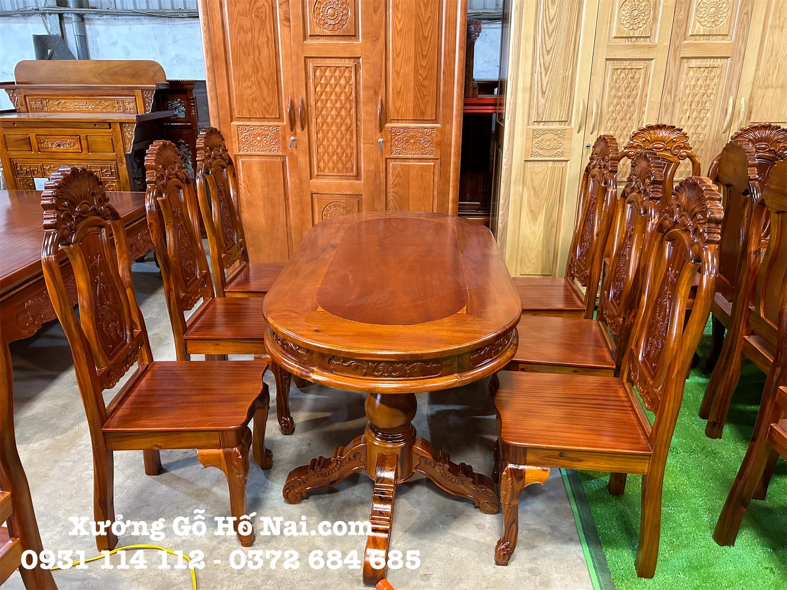 eZy Watermark_08-10-2024_09-57-21-2910AM Bàn ăn gỗ tràm oval 6 ghế